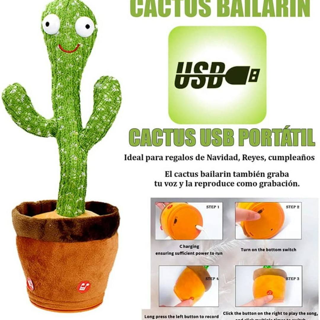 Cactus Bailarín Carga Usb